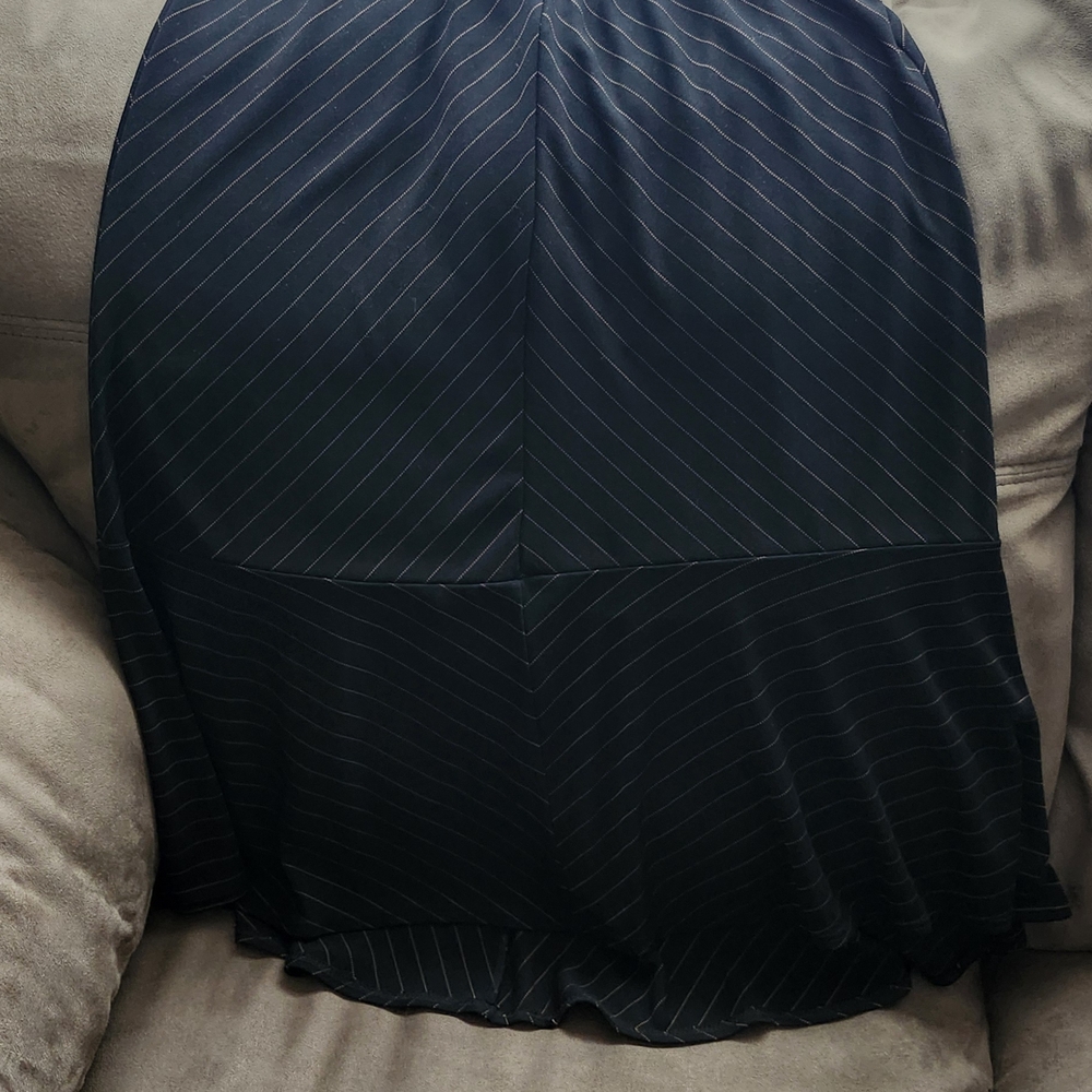 Max Studio Black Pinstripe Pencil Skirt